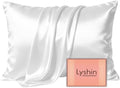 LYSHIN White Silk Pillow Cases Standard Size by LYSHINSILKPILLOWCASES