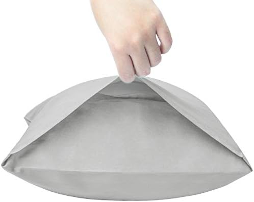 NTBAY Body Egyptian Cotton Sateen Pillowcases, Light Grey - Image 5