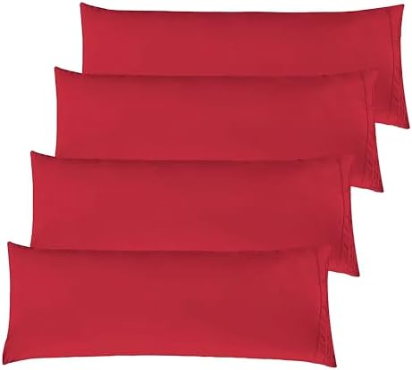 Elegant Comfort 4-PACK Solid Pillowcases 1500 Premium Hotel Quality Microfiber by ELEGANTCOMFORT