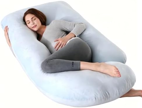 Pregnancy Pillow for Sleeping, Soft 57“ Full Body Maternity Pillow, U Shaped by EZMOM