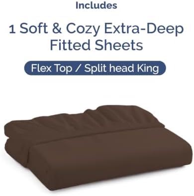 CGK Linens Extra Deep Flex Top Split Head King Fitted Sheet Only - Image 4