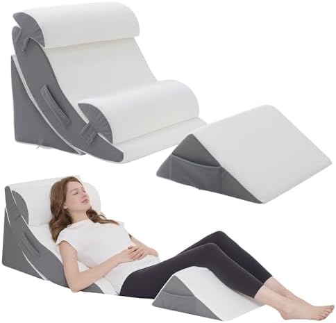Wedge Pillow Set for After Surgery – 5PCS Orthopedic Bed Wedge Pillow Set for by Unknown
