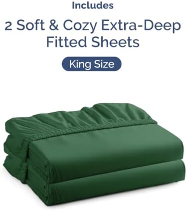 CGK Linens 2 Pack Extra Deep King Fitted Sheets - Image 4