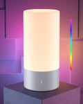 ROOTRO Table Lamp, [Advanced] Bedside Touch Control Lamp for Bedroom 3 Level Dimmable Warm White Lights with 256 RGB Color Mode Modern Deisgn Smart Nightstand Desktop LED Lamps Portable for Read by ROOTRO