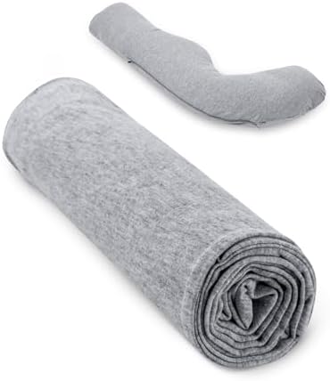 Momcozy Soft Knit J Shaped Pregnancy Pillow Cover, Maternity Pillowcase by Momcozy