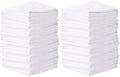 Towel and Linen Mart 100% Cotton - 24 PK Wash Cloth Set - White Color Flannel Face Cloths, Highly Absorbent and Soft Feel Fingertip Towels (White, Pack of 48) by T+%26+L+Towel+and+Linen+Mart