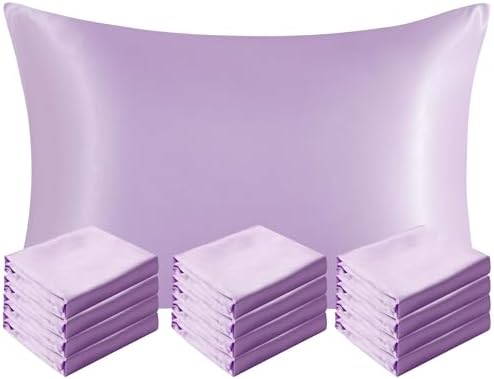 NTBAY 12 Pack Satin King Pillowcases by NTBAY