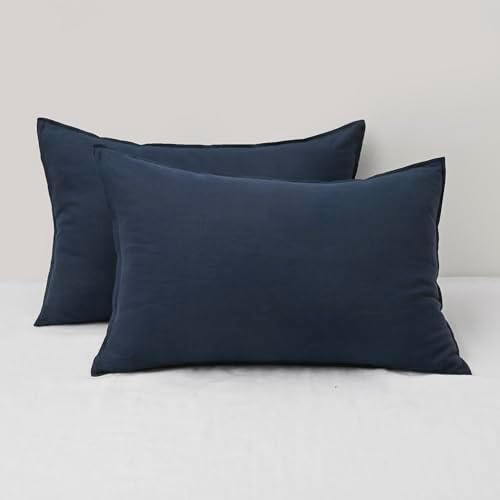 CHUFFED Linen Pillowcases 2 Pack 100% Linen Standard Pillow Cases, Breathable by Chuffed