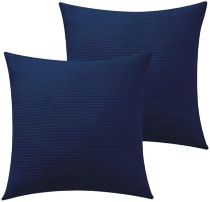 100% Cotton Waffle Weave Throw Pillow Covers Set of 2 - Image 2