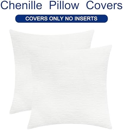 CaliTime Decorative Couch Throw Pillow Covers 18 X 18 Inches True White - Image 6