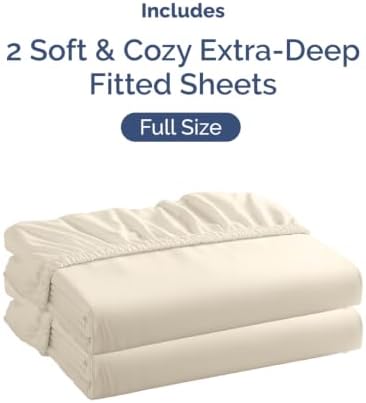 CGK Linens 2 Pack Extra Deep Full Fitted Sheets - Image 4