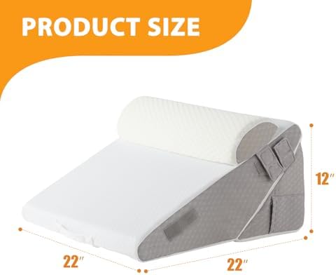 Ruqmuis Wedge Pillow Set for After Surgery, Incline Pillow Wedge for Headboard - Image 3