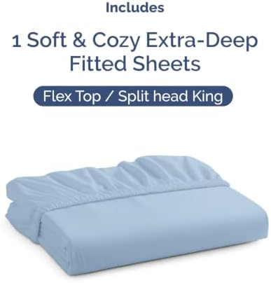 CGK Linens Extra Deep Flex Top Split Head King Fitted Sheet Only - Image 4