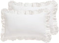patdrea Vintage White Linen Throw Pillow Covers by patdrea