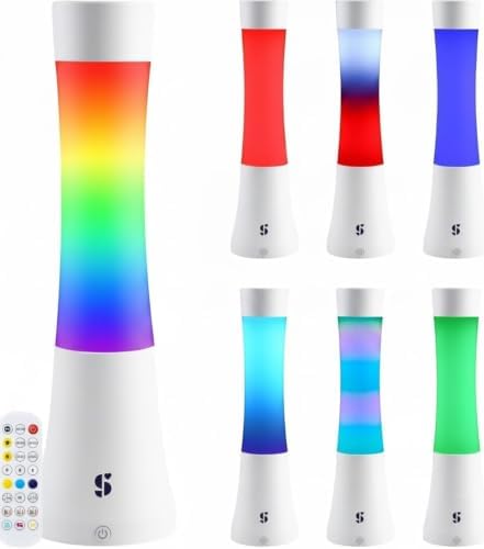 Special Supplies Sensory Light Lava Lamp for Kids and Adults – Color Changing LED Desk Lamp with Remote – Calming Night Light for Sensory Room, Bedroom, Therapy, Relaxation, Décor (White) by SpecialSupplies