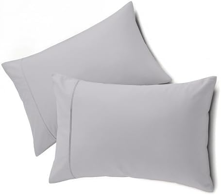 QUEENSBAY King Pillow Cases Set of 2, Microfiber Cooling Pillowcases, Soft by Queensbay