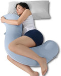 QUEEN ROSE Body Pillow for Side Sleepers, Cooling S Shaped Hug Pillow by QUEENROSE
