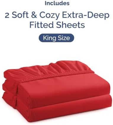 CGK Linens 2 Pack Extra Deep King Fitted Sheets - Image 4