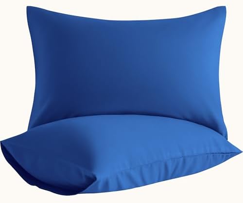 Standard Pillow Cases, 2 Pack, 20x26 in, Microfiber, Royal Blue by Aerlomi