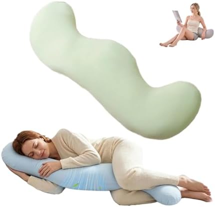 Pea Pod Body Pillow for Side Sleepers, S-Shaped Cooling Full Body Pillow by Unknown