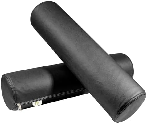 2 Pack Neck Roll Pillow, High-Density Foam Cylinder Bolster Pillow by MMuteTouch