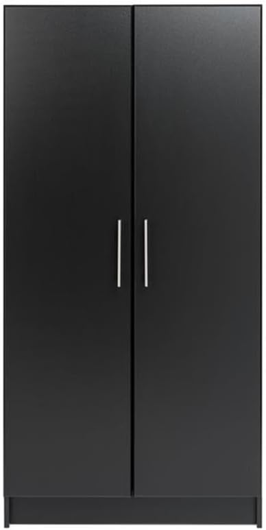 Pemberly Row 32" Contemporary Wardrobe Cabinet in Black