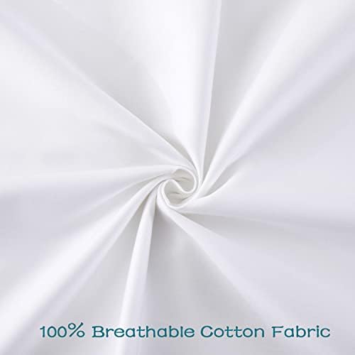 100% Cotton Zippered Pillow Cases King Size Set of 2, Super Soft & Breathable - Image 4