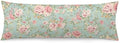 Flowers Body Pillow Cover Spring Floral Pink Flower Long Pillow Case Protector by KENADVI