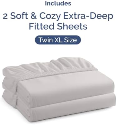 CGK Linens 2 Pack Extra Deep Twin XL Fitted Sheets - Image 4