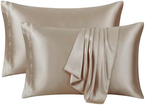 Ersmak Satin Pillowcase Standard Set of 4, Wrinkle Fade Resistant Pillow Covers - Image 2