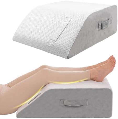 Wedge Pillow for Legs Elevation, 23.2x16.5x7.5in by Thihome