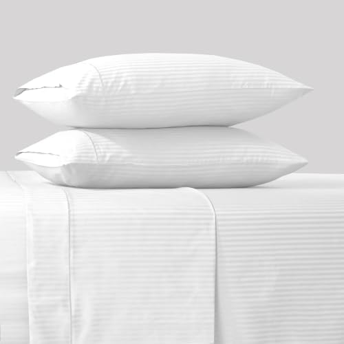 Feather & Stitch 100% Cotton Sateen 500 TC Cal King Size Bed Sheet Set - Image 4
