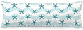 Starfish Body Pillow Cover, Summer Ocean Beach Nautical Long Pillow Case by AELMARNEE