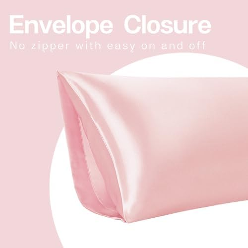 MR&HM Satin Body Pillow case, Light Pink - Image 7