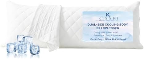 KISSKI Cooling Body Pillow Cover, Quilted Pillowcase by KISSKI