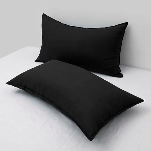 CHUFFED 100% French Linen Pillow Cases King Size Set of 2, Luxury Washed Flax - Image 2