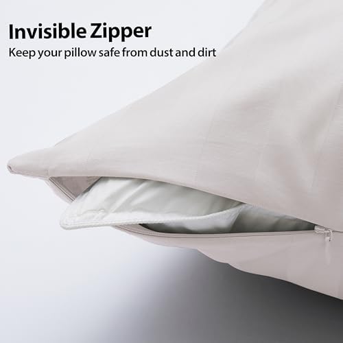 100% Cotton Zippered Pillow Protectors King Size - Image 3