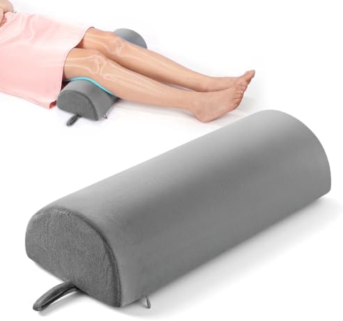 Knee Pillow for Back Sleeping, Bolster Pillow Half Moon for Legs, Memory Foam by WOGAHEV