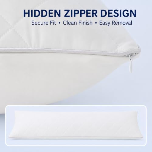 KISSKI Cooling Body Pillow Cover, Quilted Pillowcase - Image 6