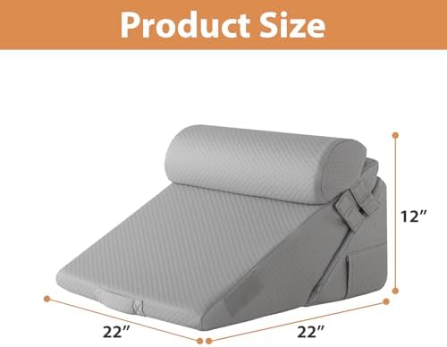BIEEZZK 3PCS Wedge Pillow Set, Adjustable Wedge Pillow Headboard, Bed Wedge - Image 3
