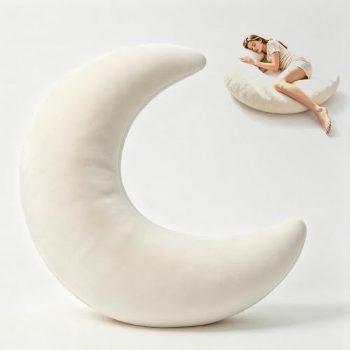 Moon Body Pillow, Oversized C Shaped Full Body Pillow by Unknown