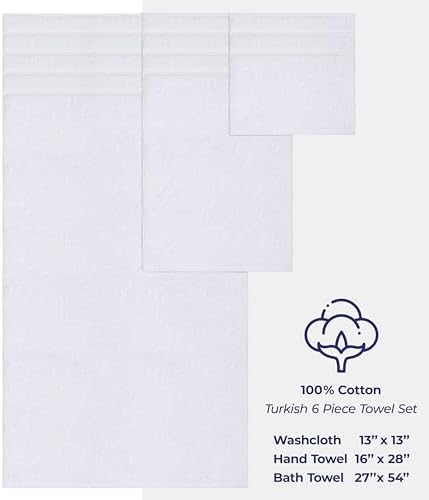 American Soft Linen 100% Cotton Luxury Turkish Towels, 6 Piece Towel Set - Image 4