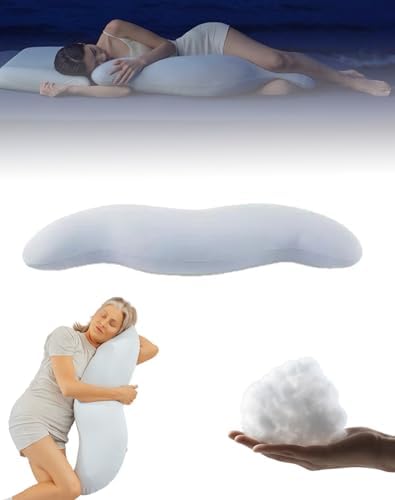 Body Cooling Pillow, Double Wave Curve Side Sleeper Pillow, Cooling Side by MONKPEAR
