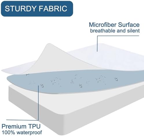 RV Short Queen Waterproof Mattress Protector Pad Cover - Image 4