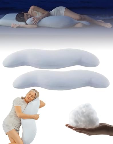 Body Cooling Pillow, Double Wave Curve Side Sleeper Pillow, Cooling Side by MONKPEAR