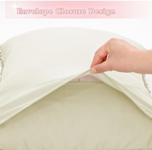 Pom Poms Pillow Shams Queen Size Set of 2, Soft Microfiber Shams Cover - Image 4