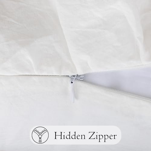 JoraLion Ruffled Lumbar Pillow Cover 16x24 Solid White - Image 6