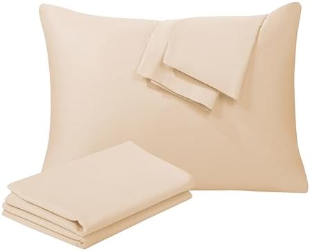 100% Egyptian Cotton King Size Pillow Protectors by ShunjieHome