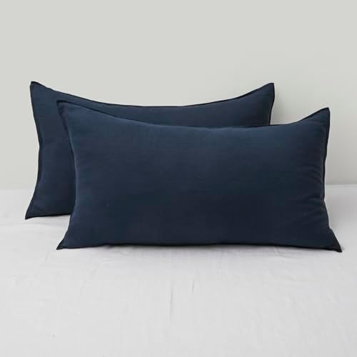 CHUFFED Linen Pillowcases 2 Pack 100% Linen Standard Pillow Cases, Breathable by Chuffed