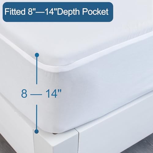 Queen Size Mattress Protector Pad Cover Waterproof, Queen Fitted Sheet - Image 3